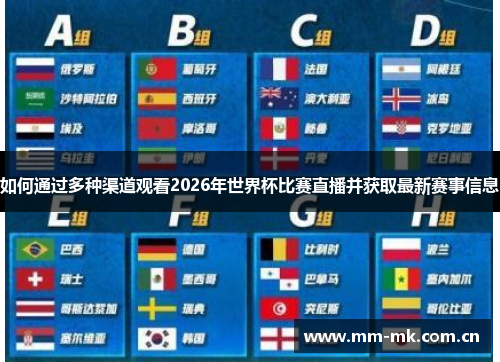 如何通过多种渠道观看2026年世界杯比赛直播并获取最新赛事信息